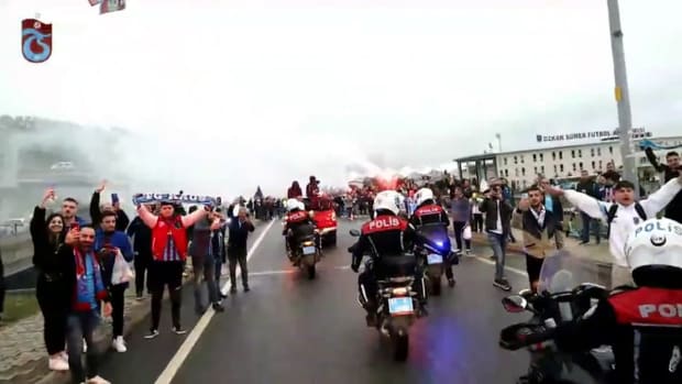 Trabzonspor celebration after winning the Turkish title